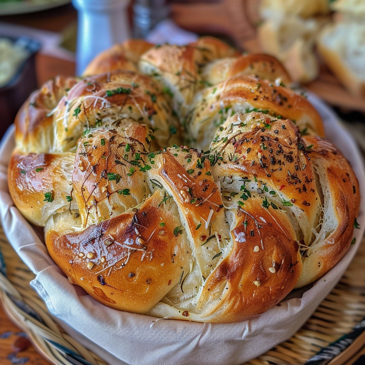 Garlic Herb Pull-Apart Bread